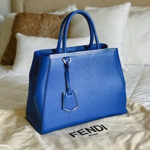 FENDI - Cobalt Blue Vitello 2Jours Elite Tote